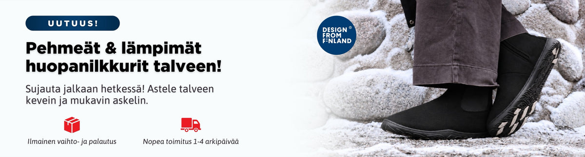 Uutuus! Pehmeät ja lämpimät huopanilkkurit talveen. Sujauta jalkaan hetkessä! Astele talveen kevein ja mukavin askelin. Ilmainen vaihto ja palautus, nopea toimitus 1–4 arkipäivää.